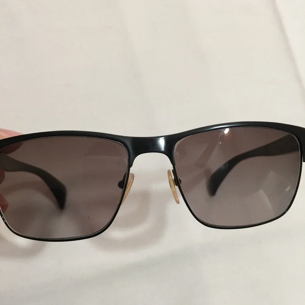 Prada Sunglasses Mens One Size Black Polarized Rectangular SPR 51O